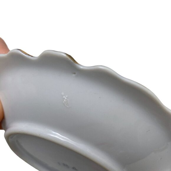 Vintage Creamer and Saucer Yellow Finch Birds Design Ceramic Set Mini Pitcher - Picture 10 of 10